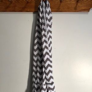 Gray Chevron nursing scarf